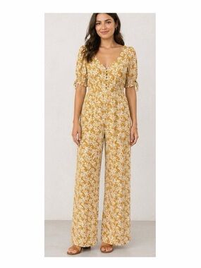 Code X Mode‎ Floral Smocked Jumpsuit